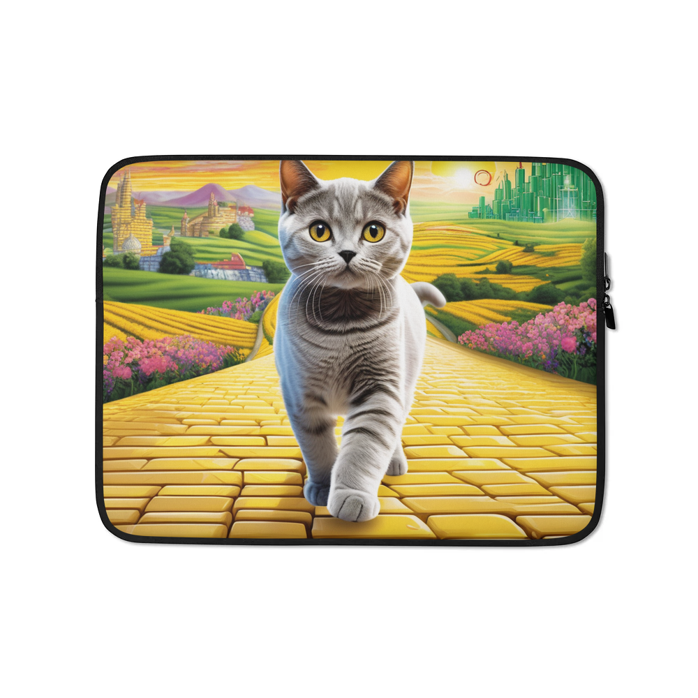 PugMug Custom Tabby British Shorthair Cat Laptop Sleeve