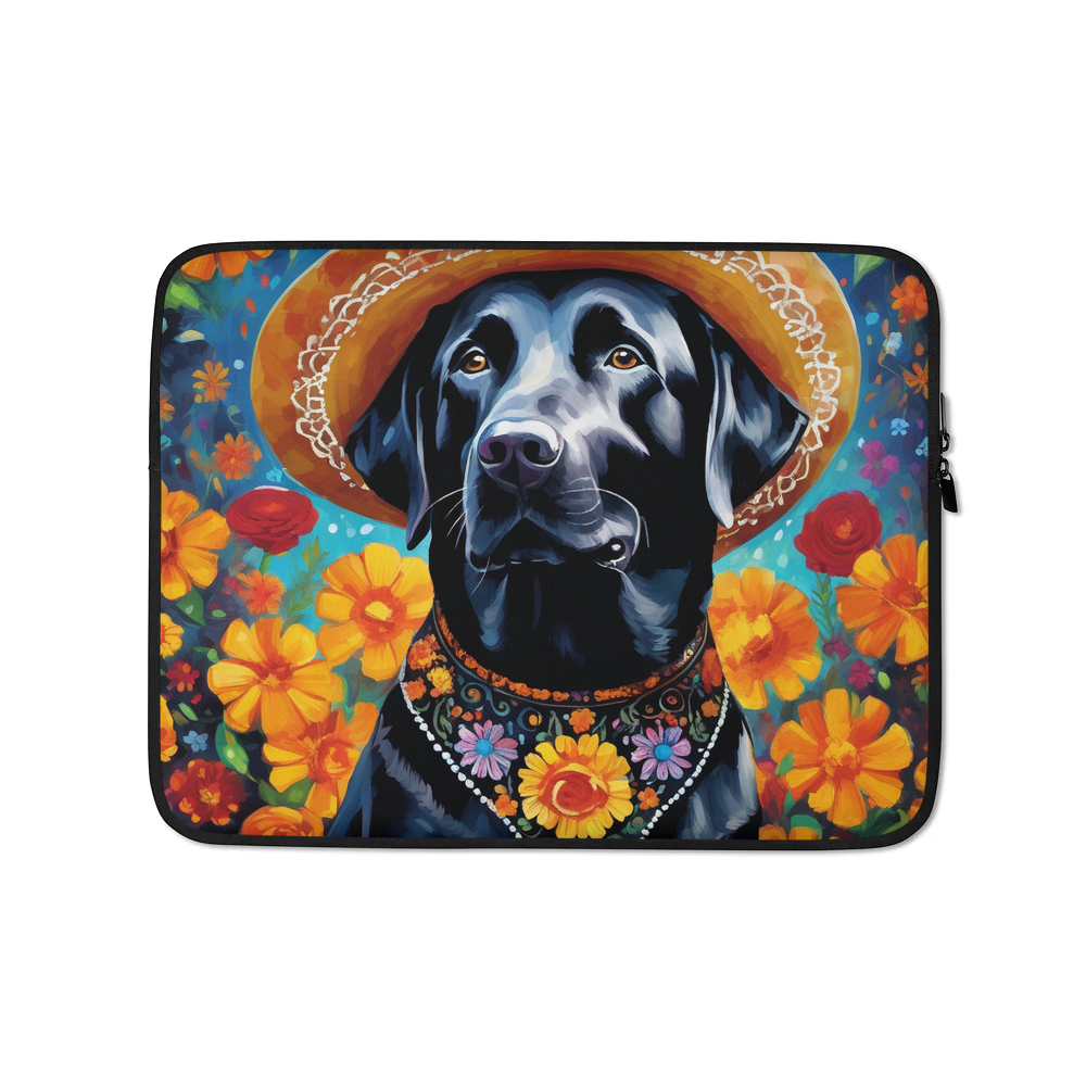 PugMug Custom Black Labrador Retriever Laptop Sleeve