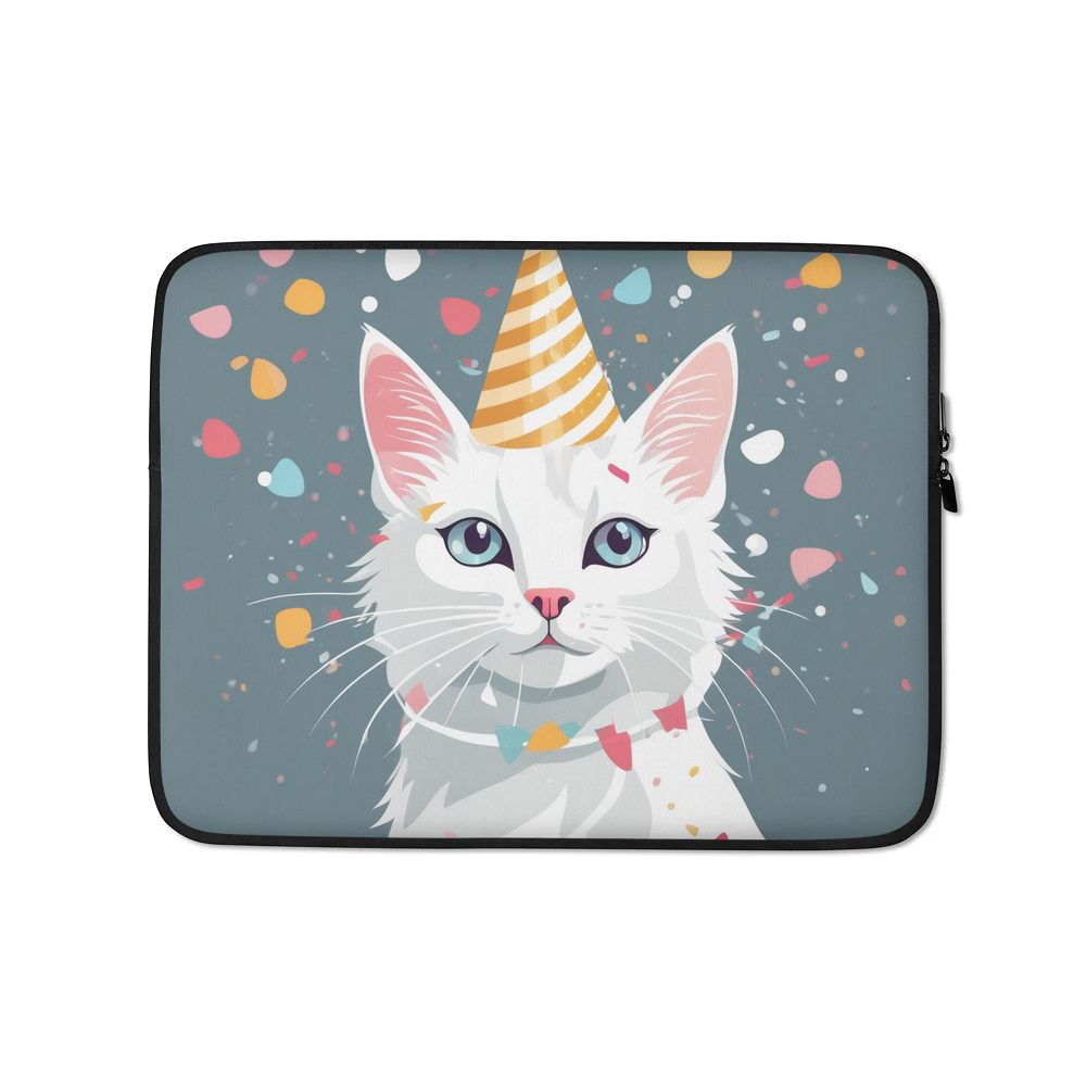 PugMug Custom White Companion Cat Laptop Sleeve