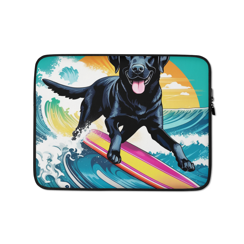 PugMug Custom Black Labrador Retriever Laptop Sleeve