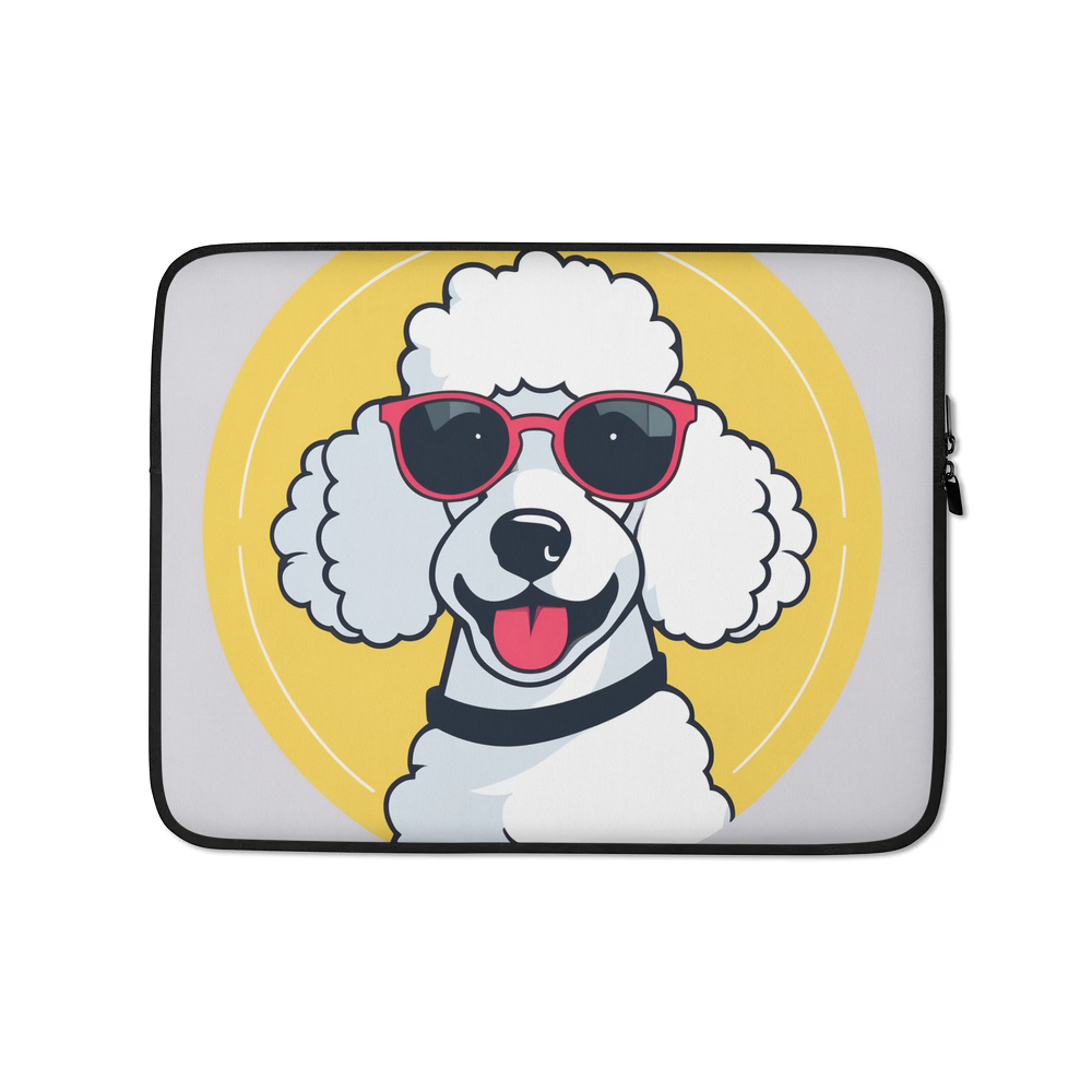PugMug Custom White Poodle Laptop Sleeve