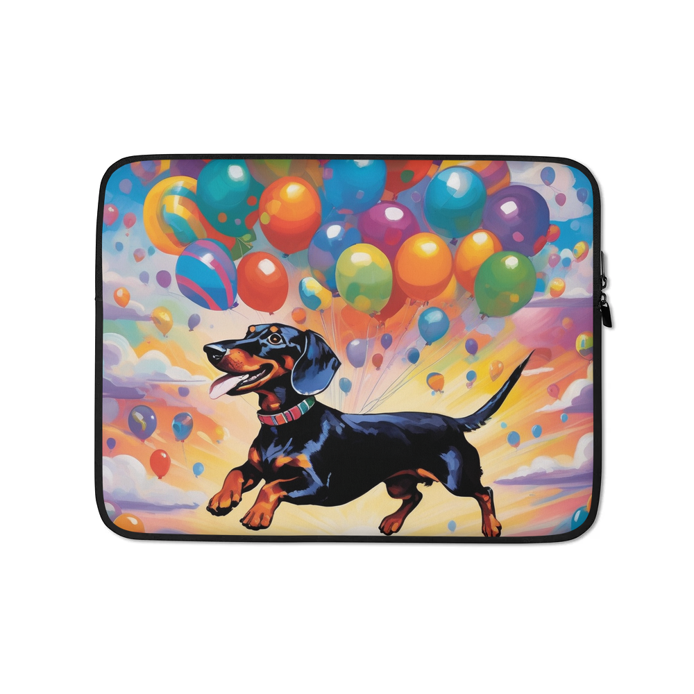PugMug Custom Black Dachshund Laptop Sleeve