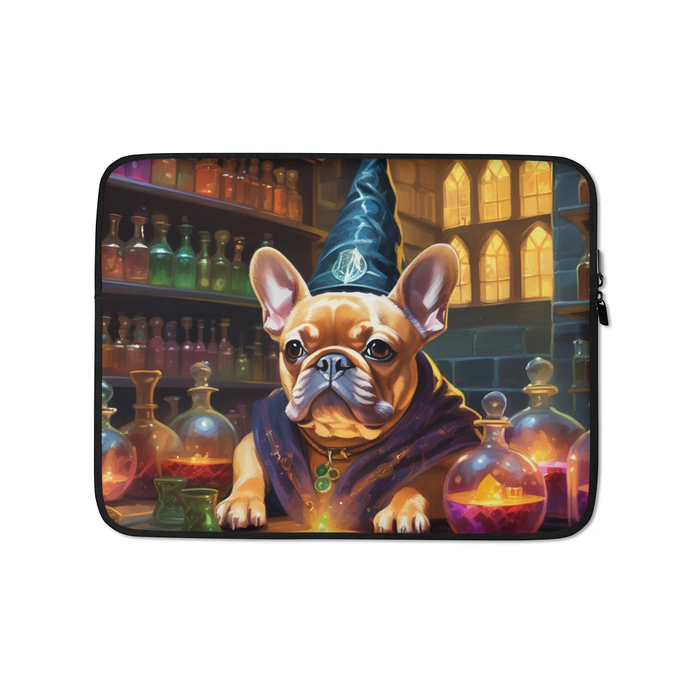 PugMug Custom Tan French Bulldog Laptop Sleeve