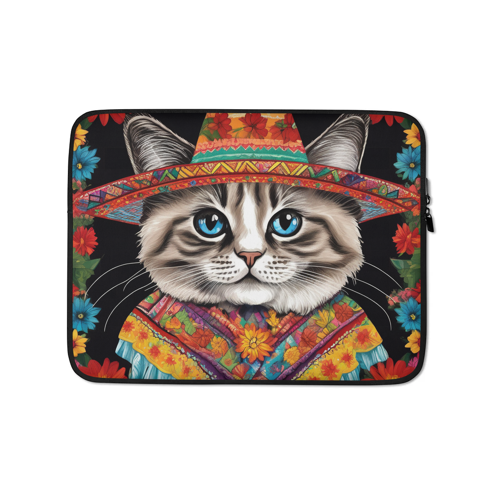 PugMug Custom Tabby Ragdoll Cat Laptop Sleeve