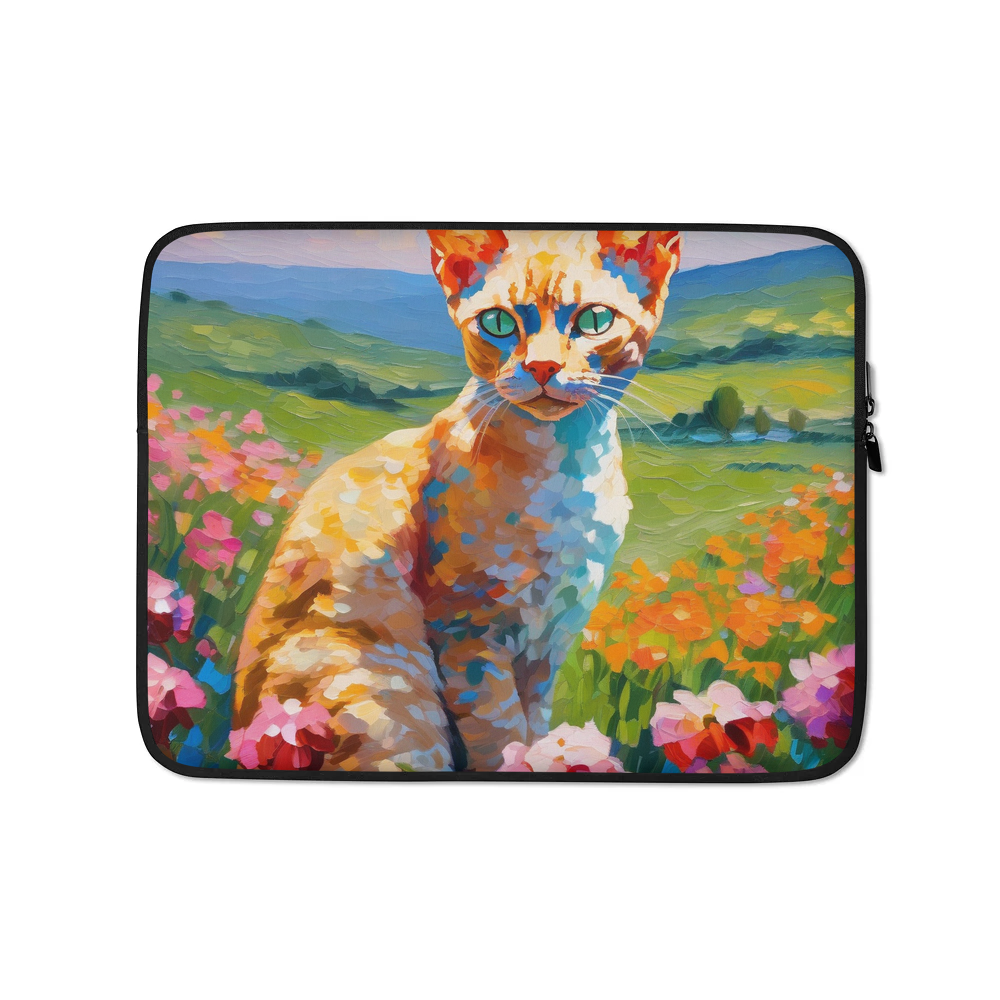 PugMug Custom Tabby Devon Rex Cat Laptop Sleeve