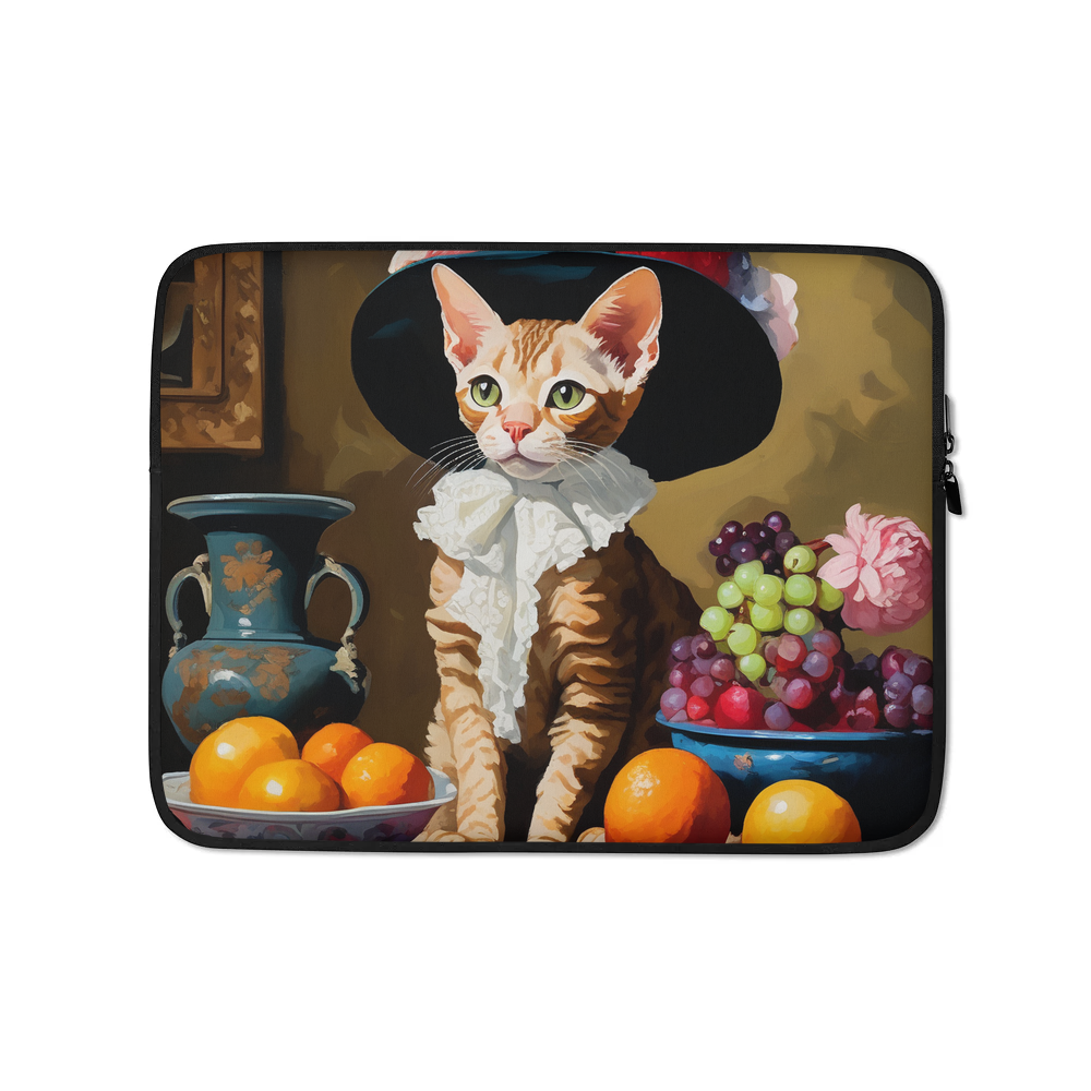 PugMug Custom Tabby Devon Rex Cat Laptop Sleeve