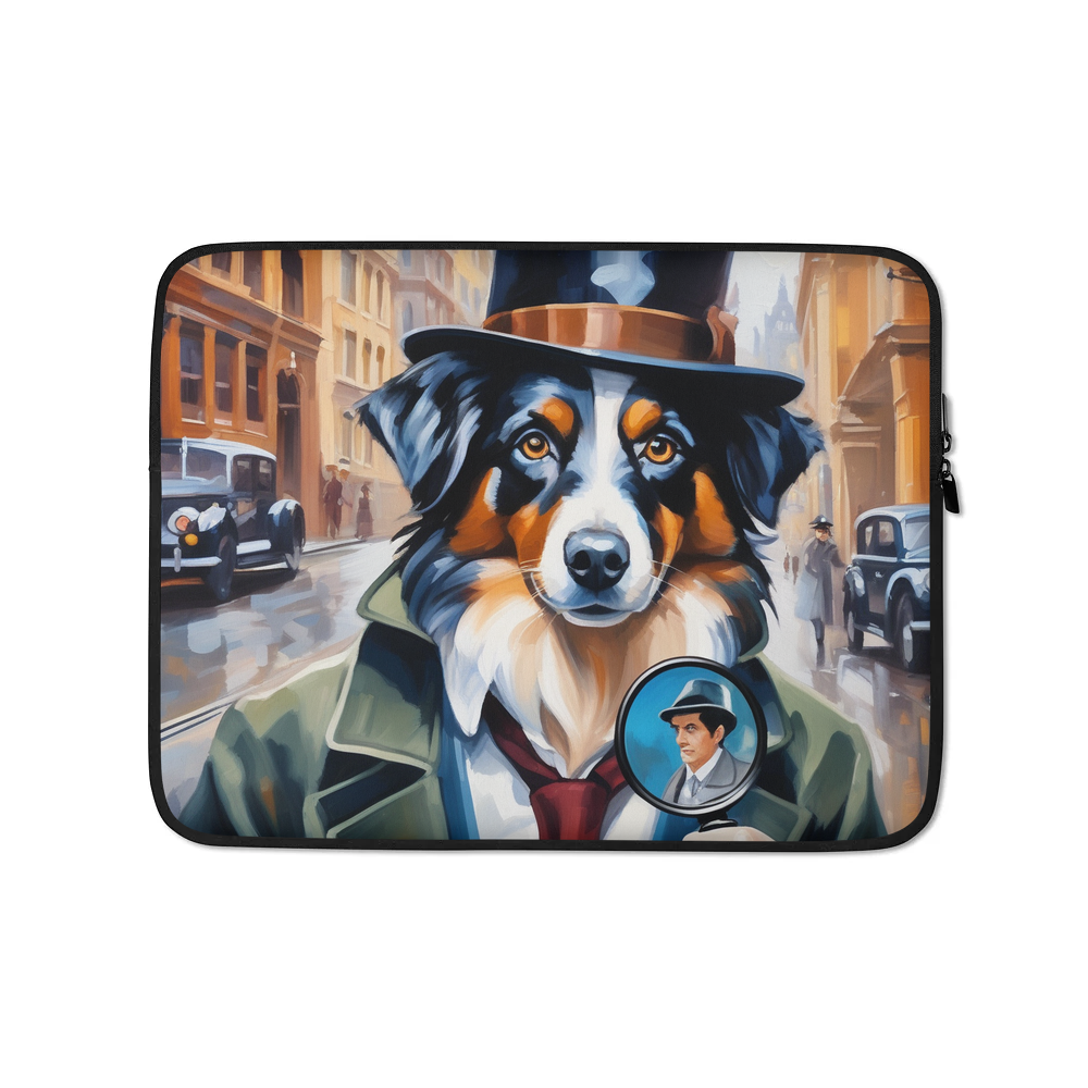 PugMug Custom Australian Shepherd Dog Laptop Sleeve