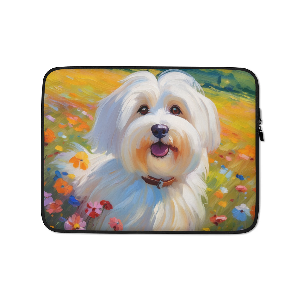 PugMug Custom White Havanese Dog Laptop Sleeve