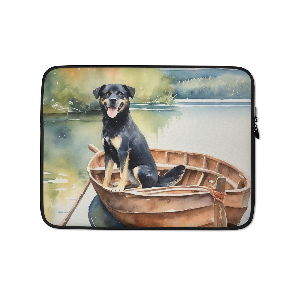 PugMug Custom Blue Laptop Sleeve
