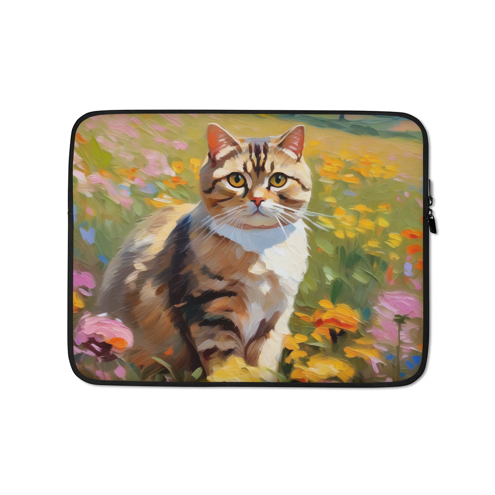 PugMug Custom Tabby Scottish Fold Cat Laptop Sleeve