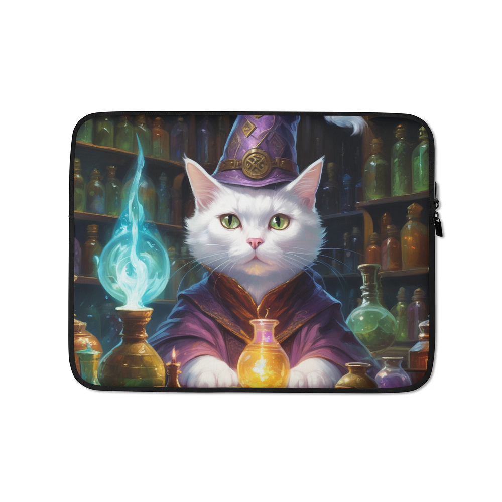 PugMug Custom White American Shorthair Cat Laptop Sleeve