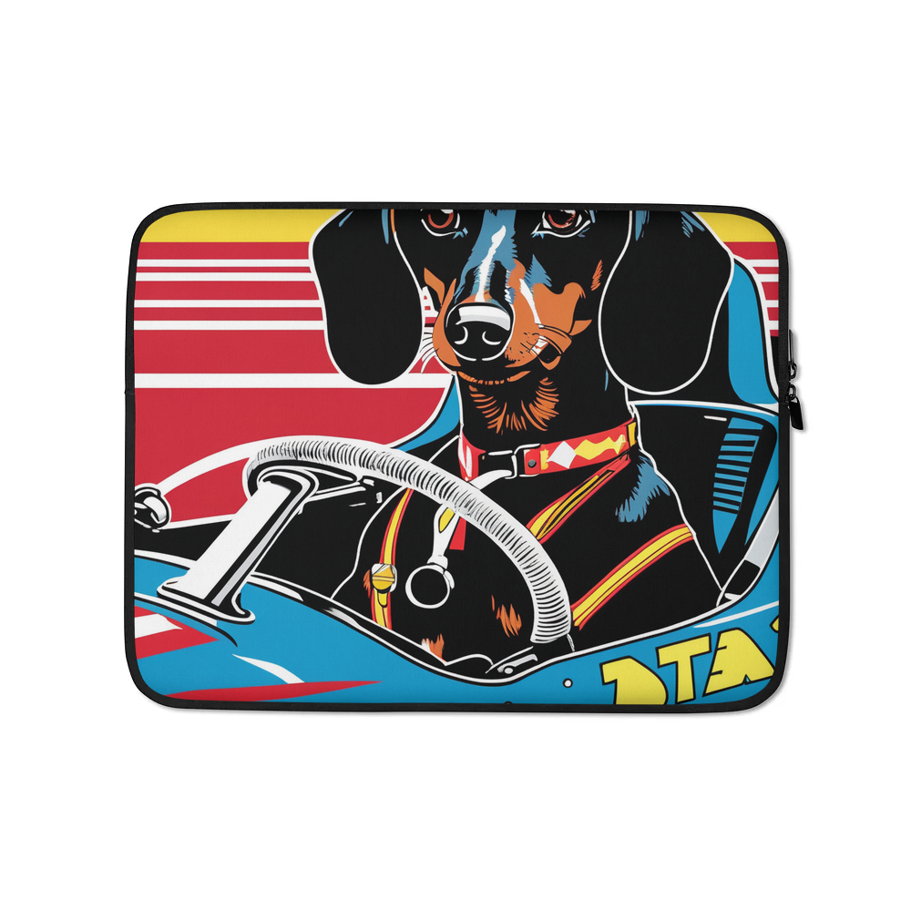 PugMug Custom Black Dachshund Laptop Sleeve