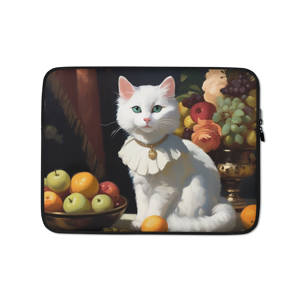 PugMug Custom White Companion Cat Laptop Sleeve