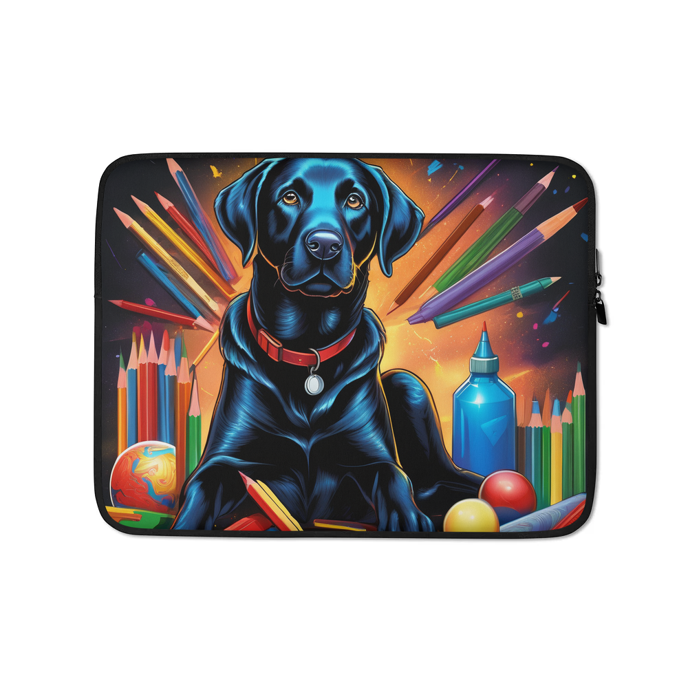 PugMug Custom Black Labrador Retriever Laptop Sleeve