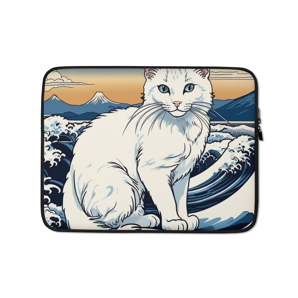 PugMug Custom White Companion Cat Laptop Sleeve