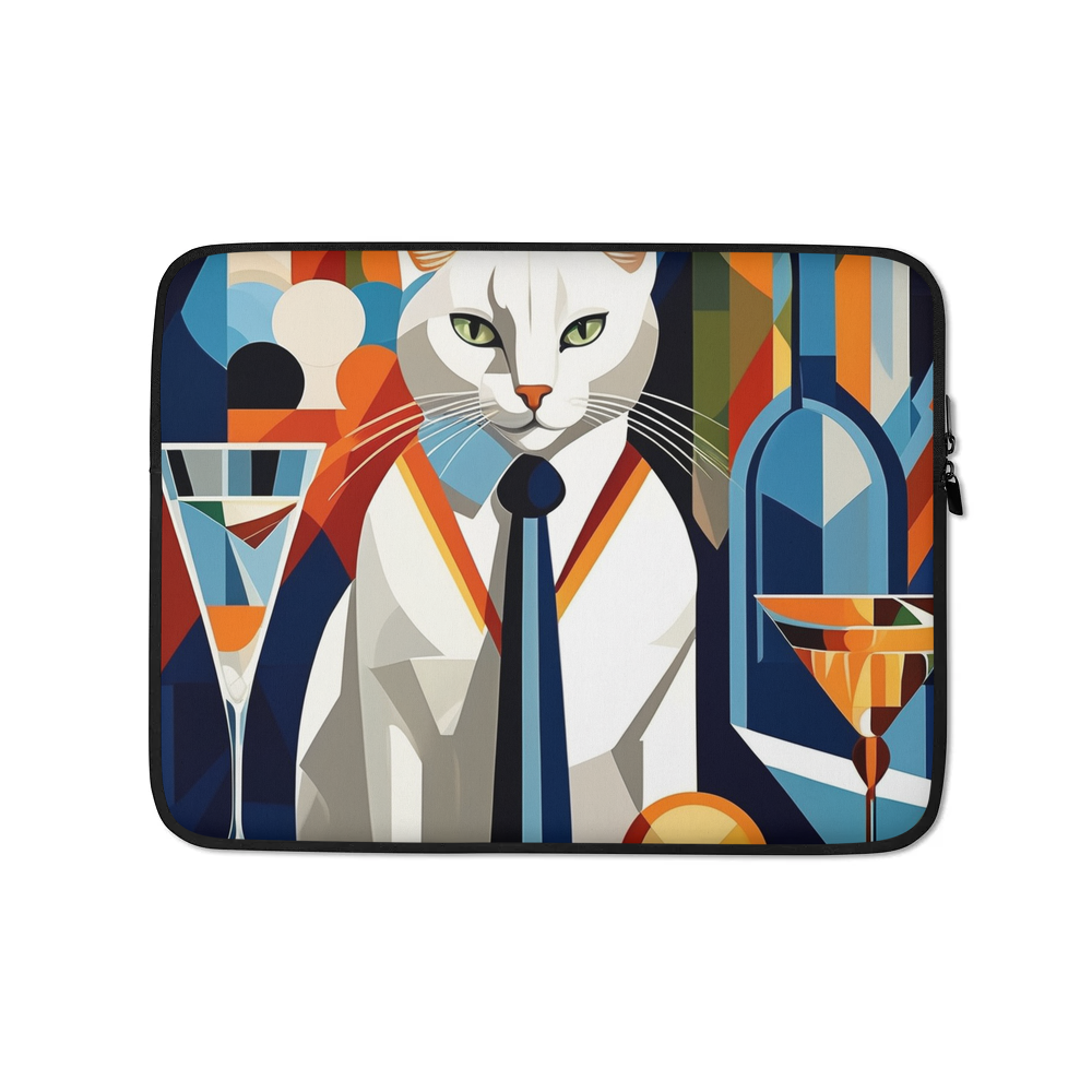 PugMug Custom White Companion Cat Laptop Sleeve