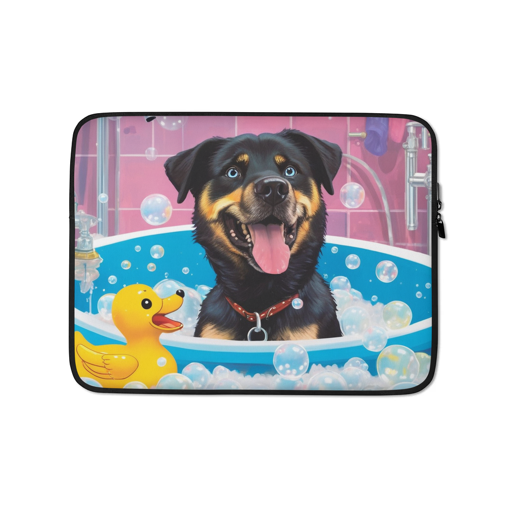 PugMug Custom Blue Laptop Sleeve