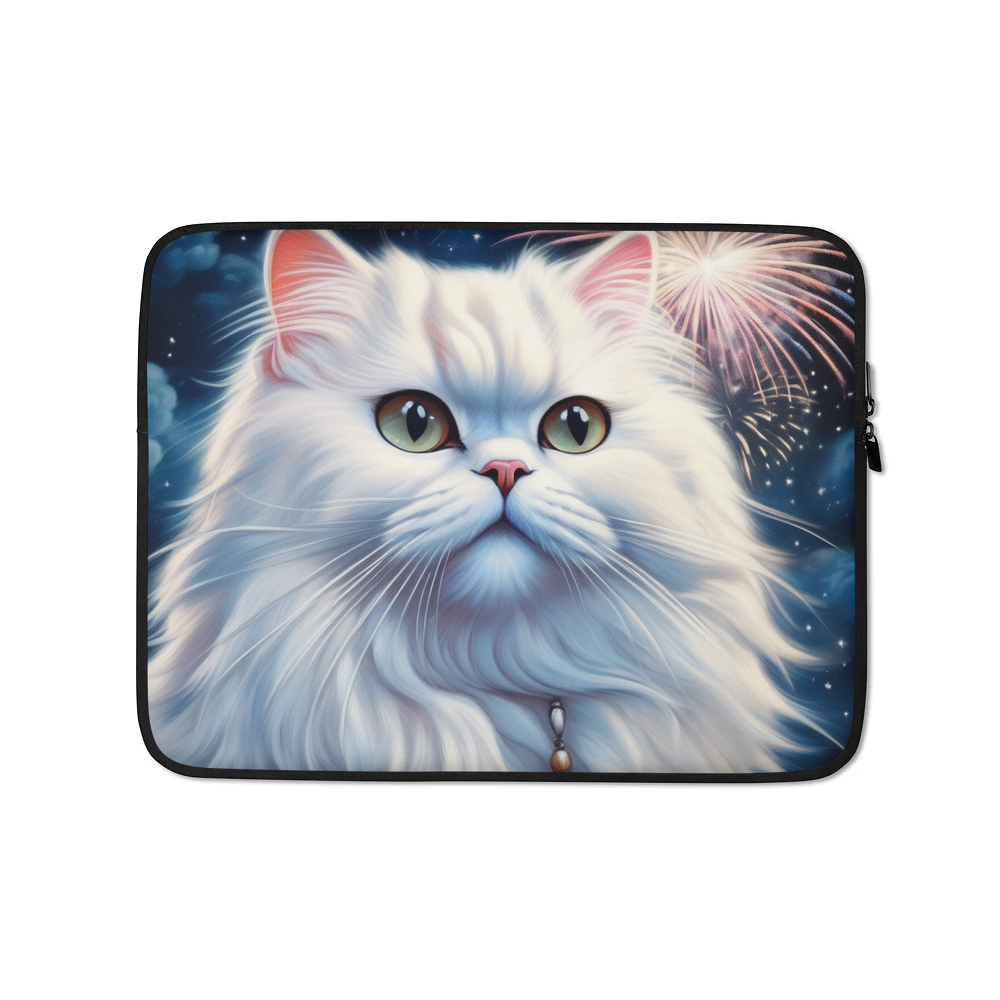 PugMug Custom White Persian Cat Laptop Sleeve