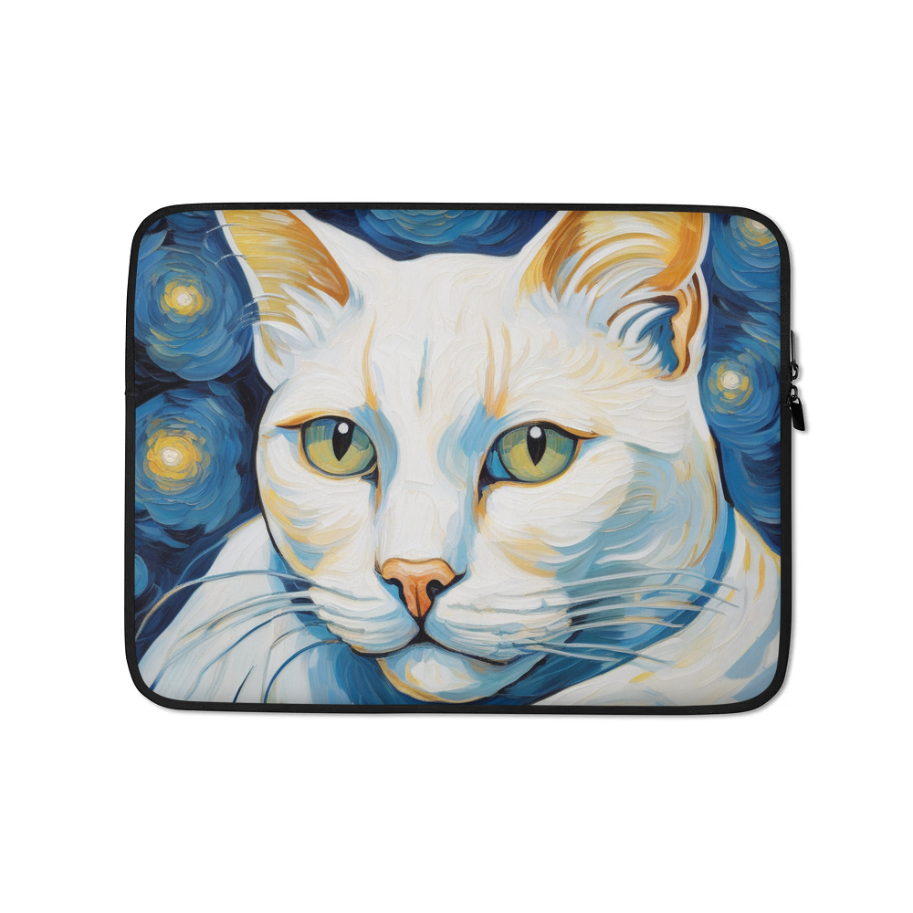 PugMug Custom White Exotic Cat Laptop Sleeve