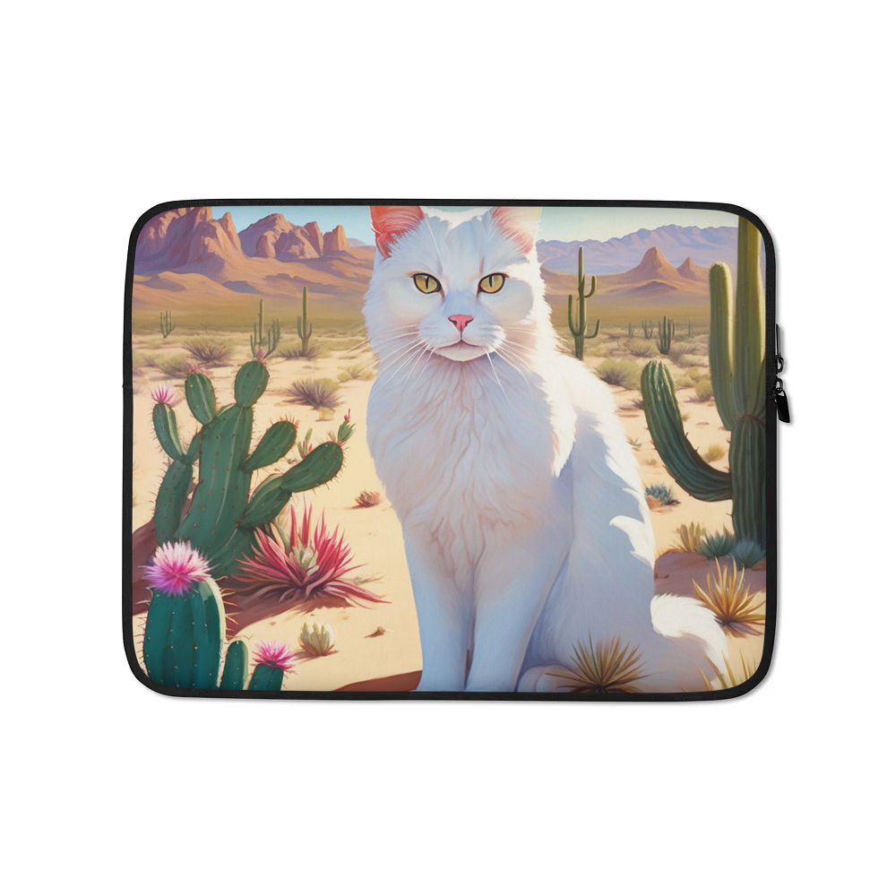 PugMug Custom White Companion Cat Laptop Sleeve