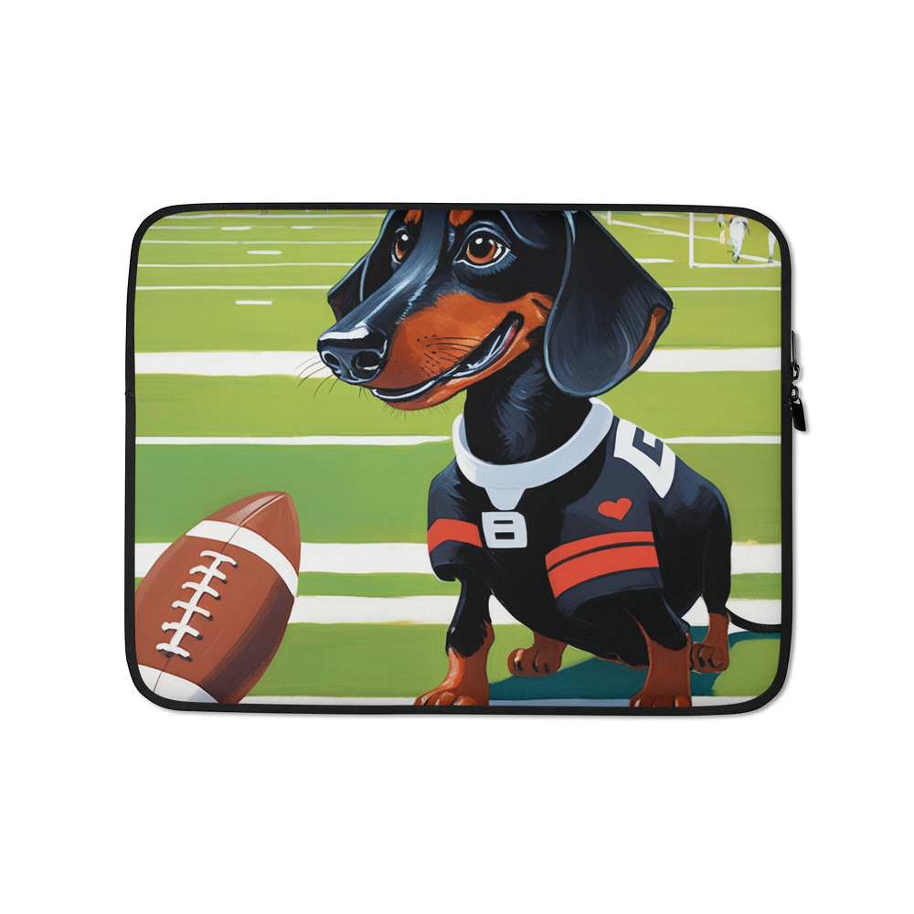 PugMug Custom Black Dachshund Laptop Sleeve