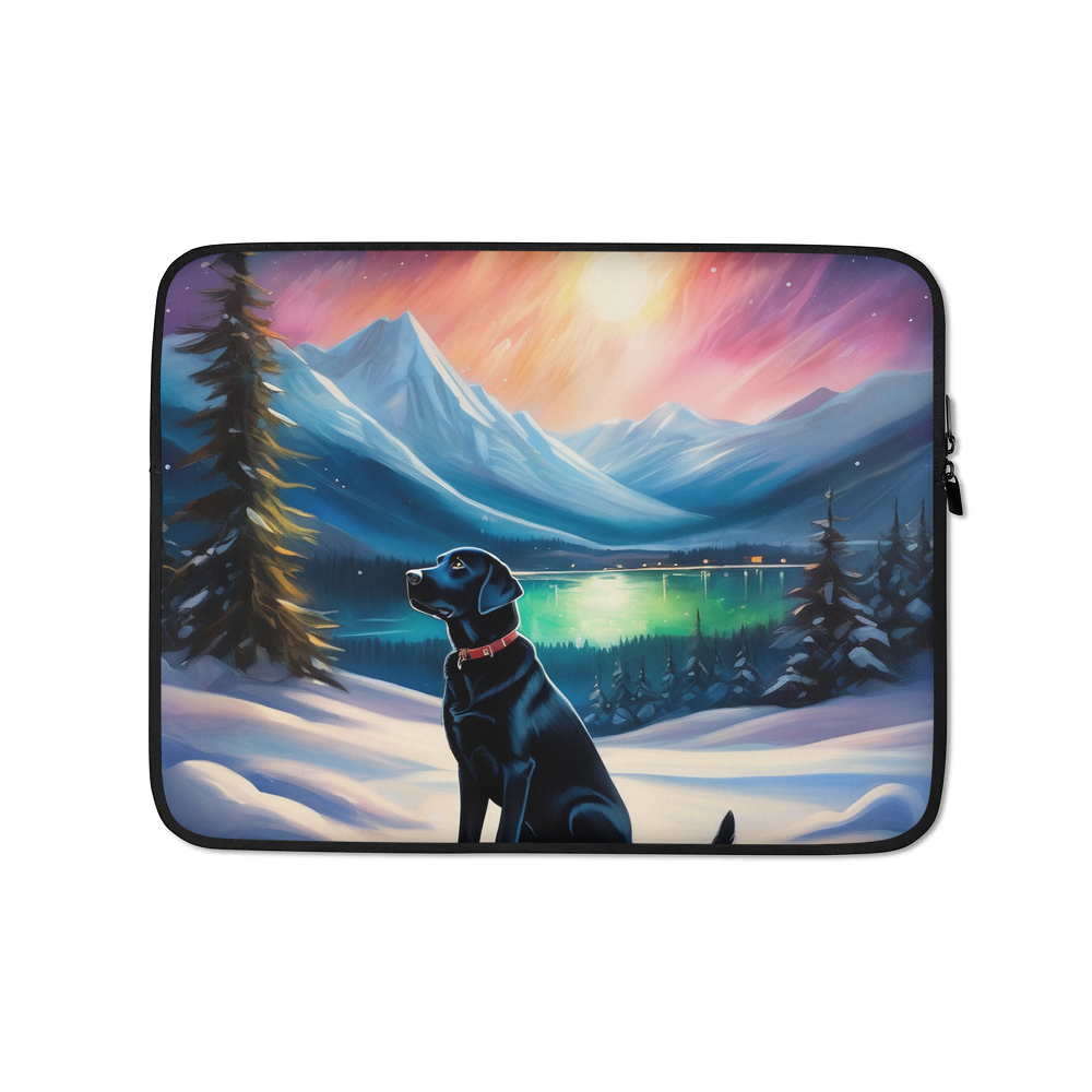 PugMug Custom Black Labrador Retriever Laptop Sleeve