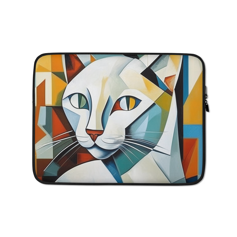 PugMug Custom White Companion Cat Laptop Sleeve