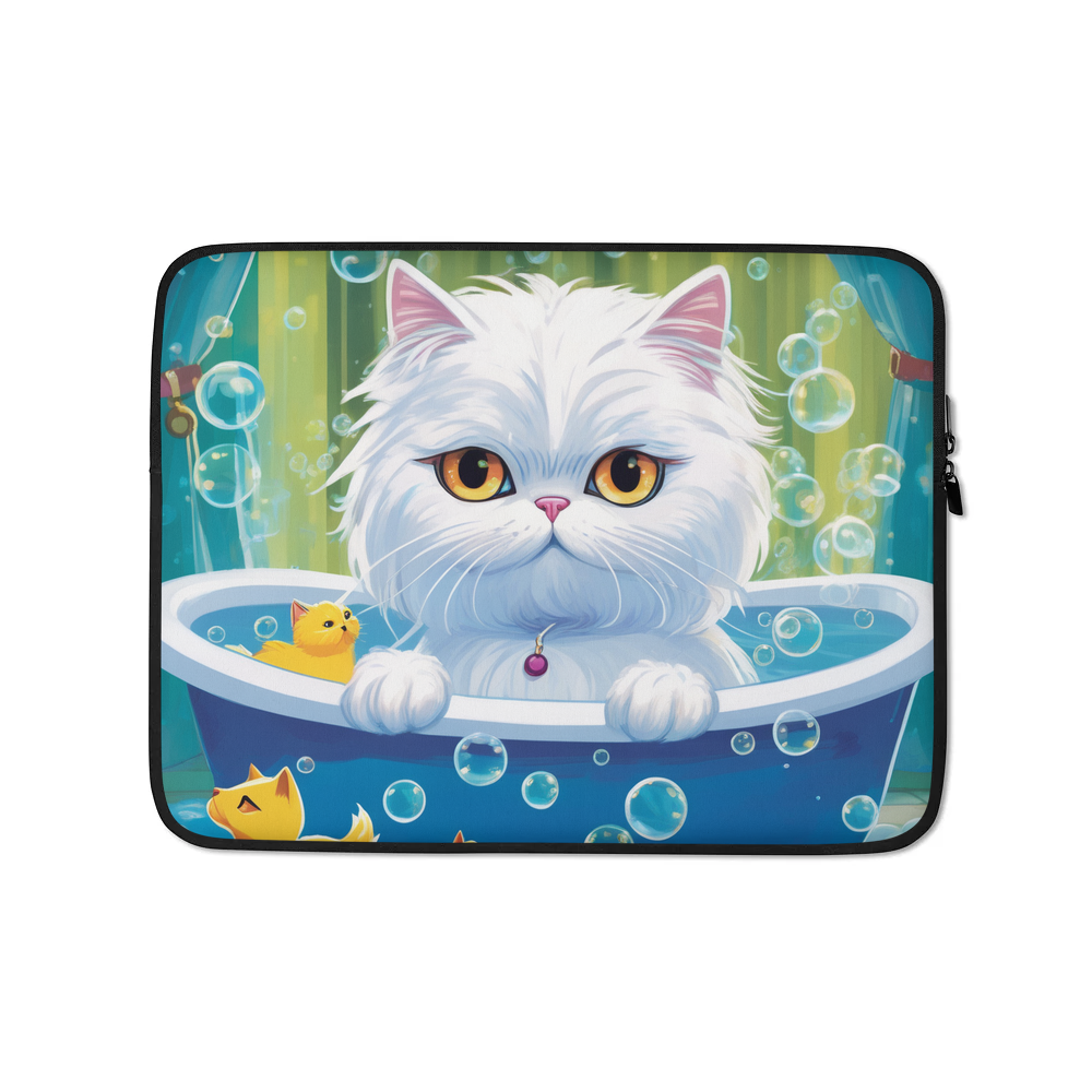 PugMug Custom White Persian Cat Laptop Sleeve