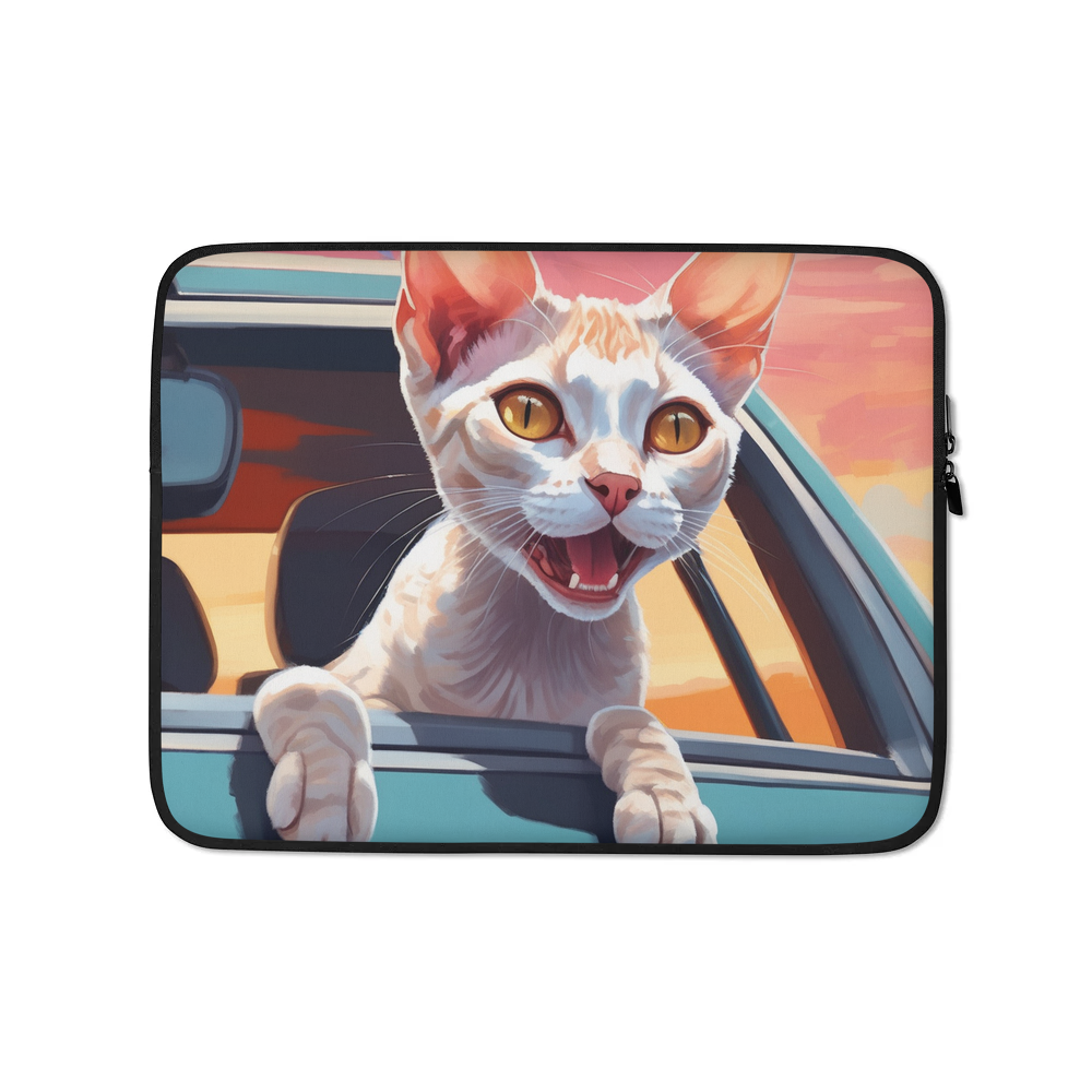 PugMug Custom Tabby Devon Rex Cat Laptop Sleeve