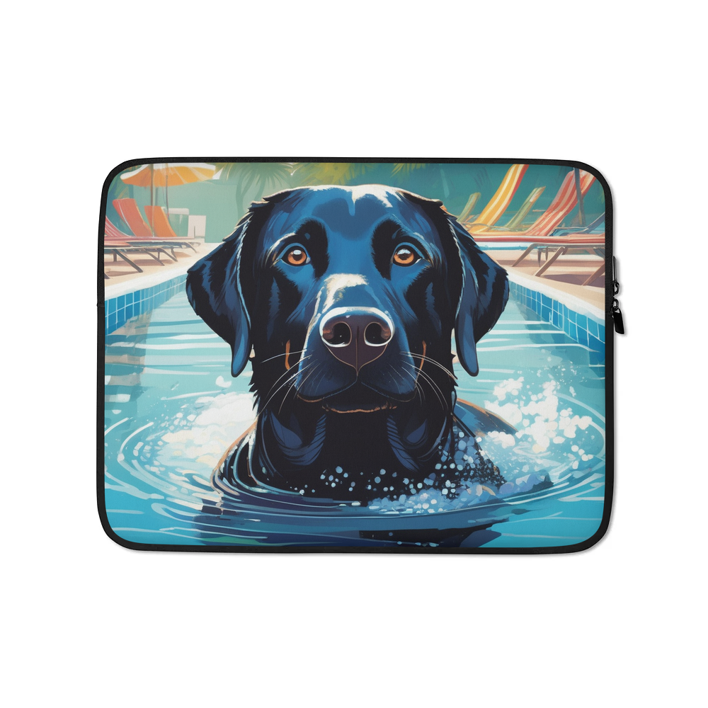 PugMug Custom Black Labrador Retriever Laptop Sleeve