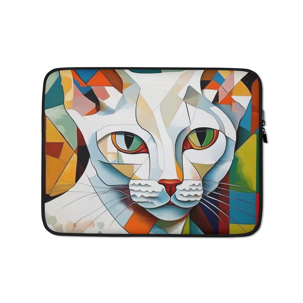 PugMug Custom White Devon Rex Cat Laptop Sleeve