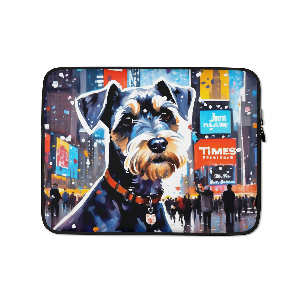PugMug Custom Miniature Schnauzer Laptop Sleeve