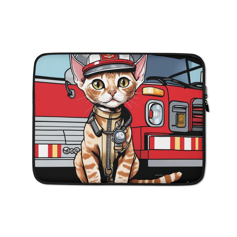 PugMug Custom Tabby Devon Rex Cat Laptop Sleeve