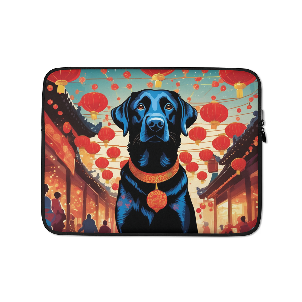 PugMug Custom Black Labrador Retriever Laptop Sleeve