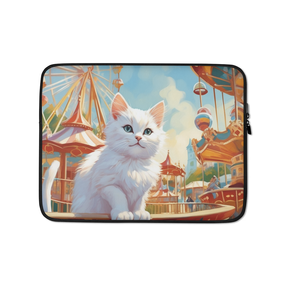 PugMug Custom White Companion Cat Laptop Sleeve