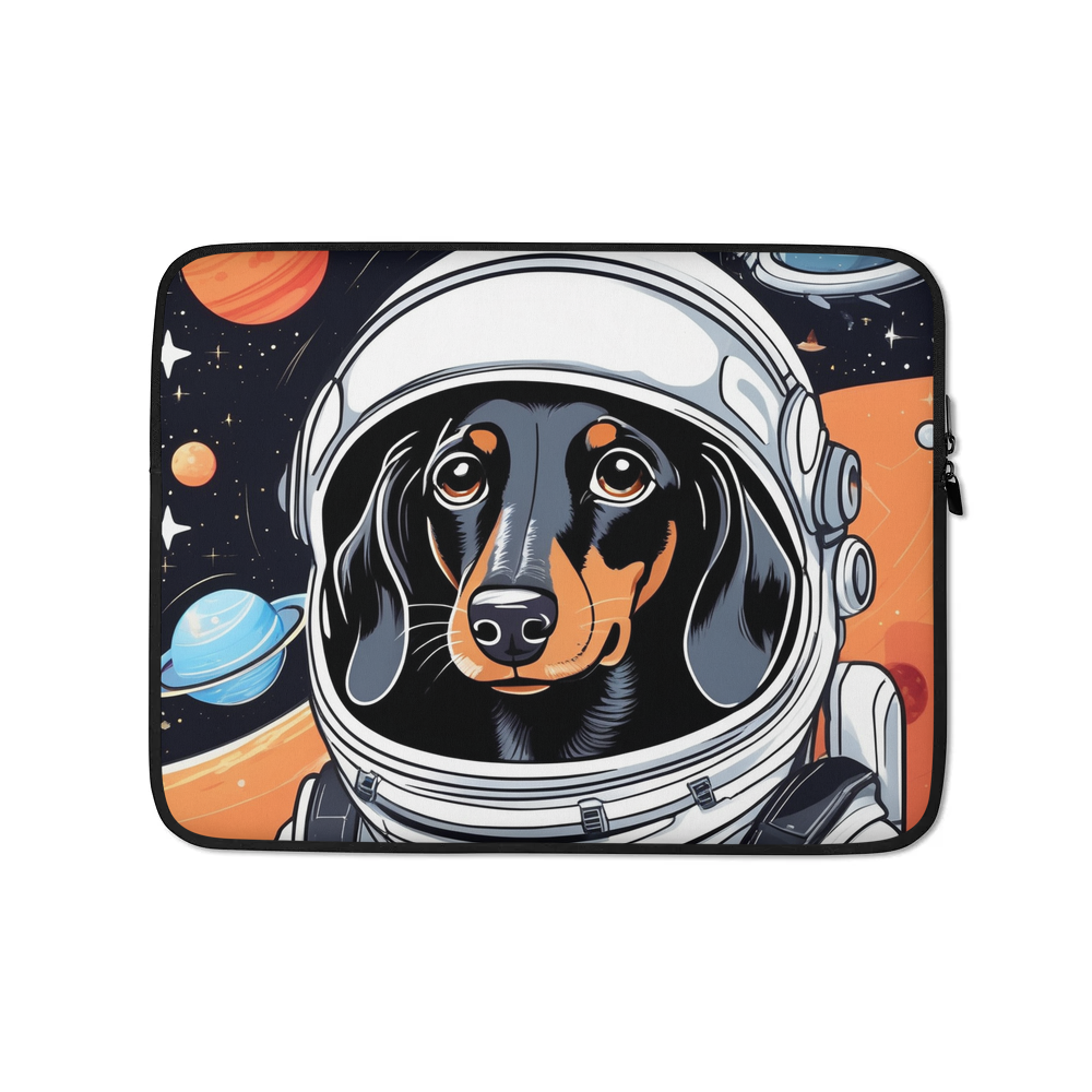 PugMug Custom Black Dachshund Laptop Sleeve