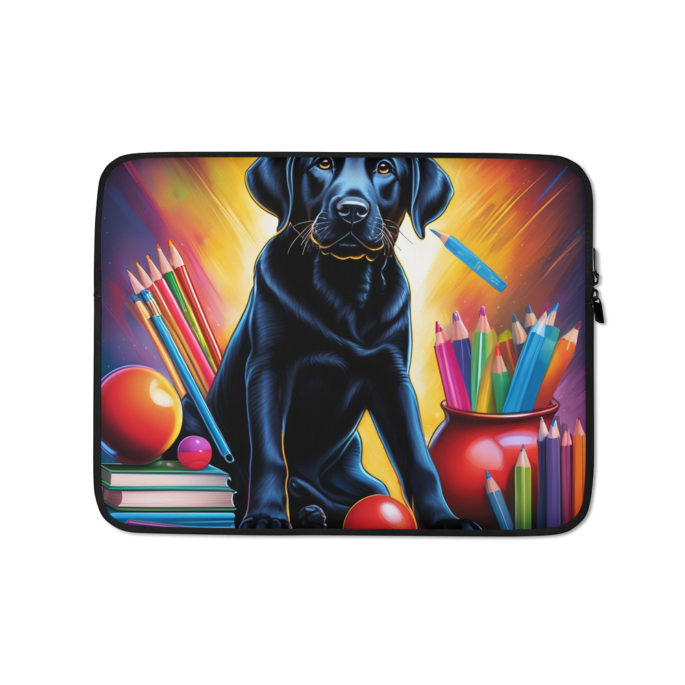PugMug Custom Black Labrador Retriever Laptop Sleeve