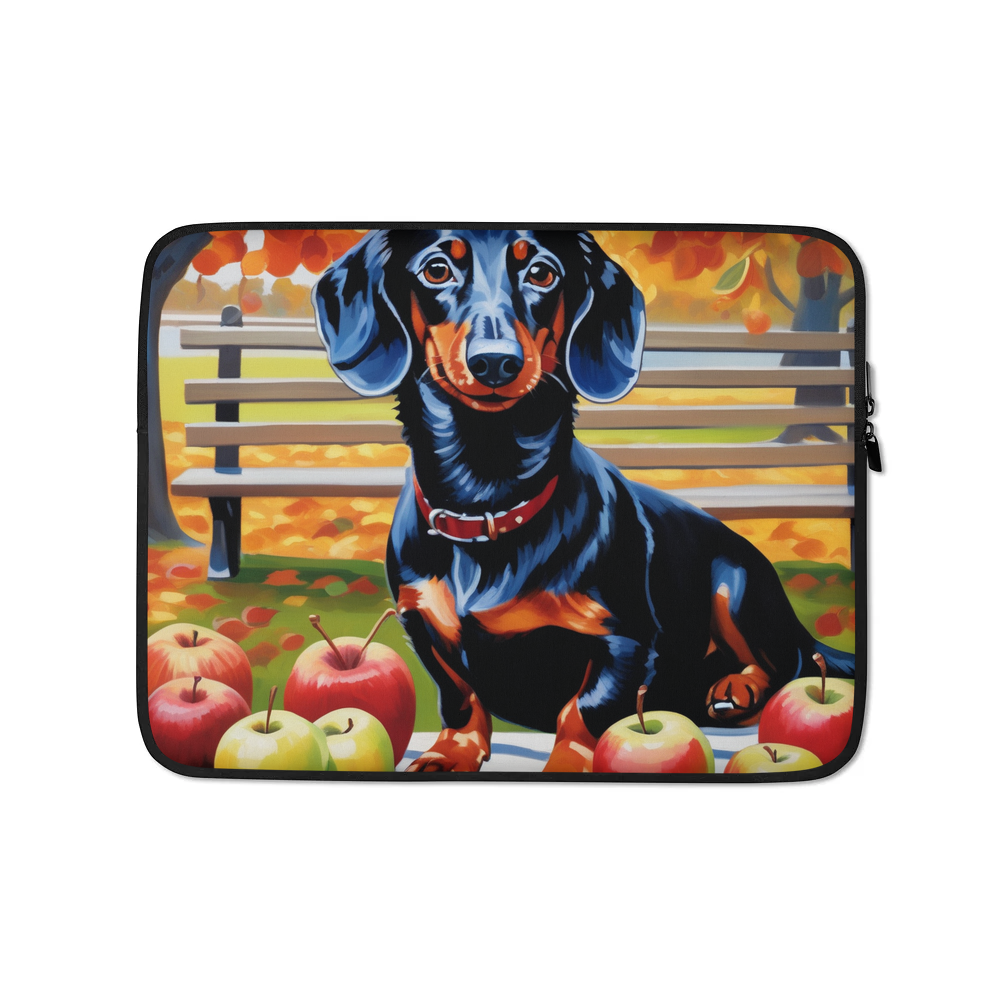 PugMug Custom Black Dachshund Laptop Sleeve