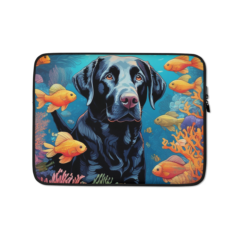 PugMug Custom Black Labrador Retriever Laptop Sleeve