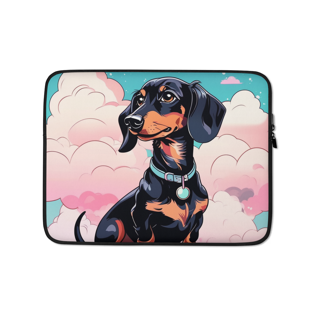 PugMug Custom Black Dachshund Laptop Sleeve