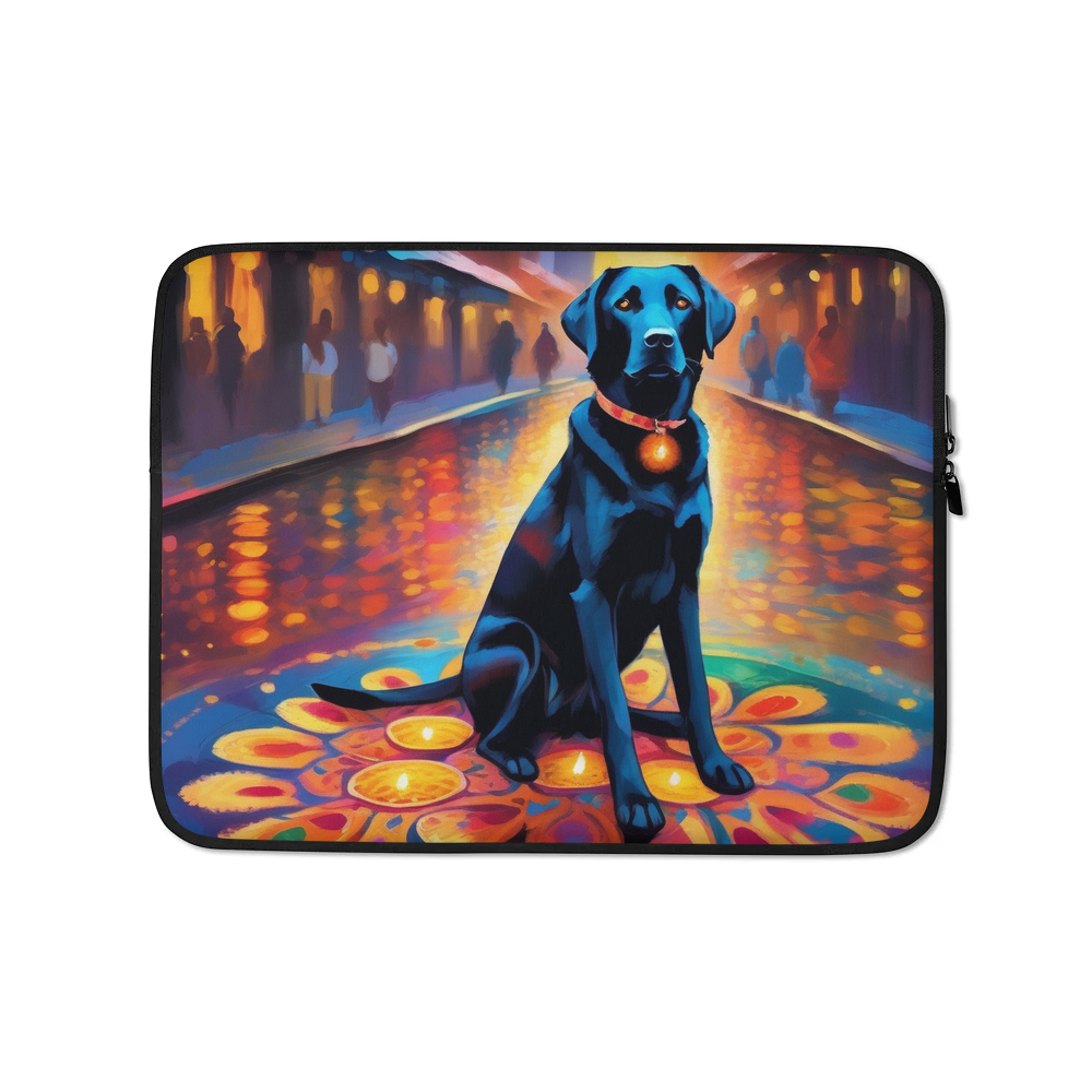 PugMug Custom Black Labrador Retriever Laptop Sleeve