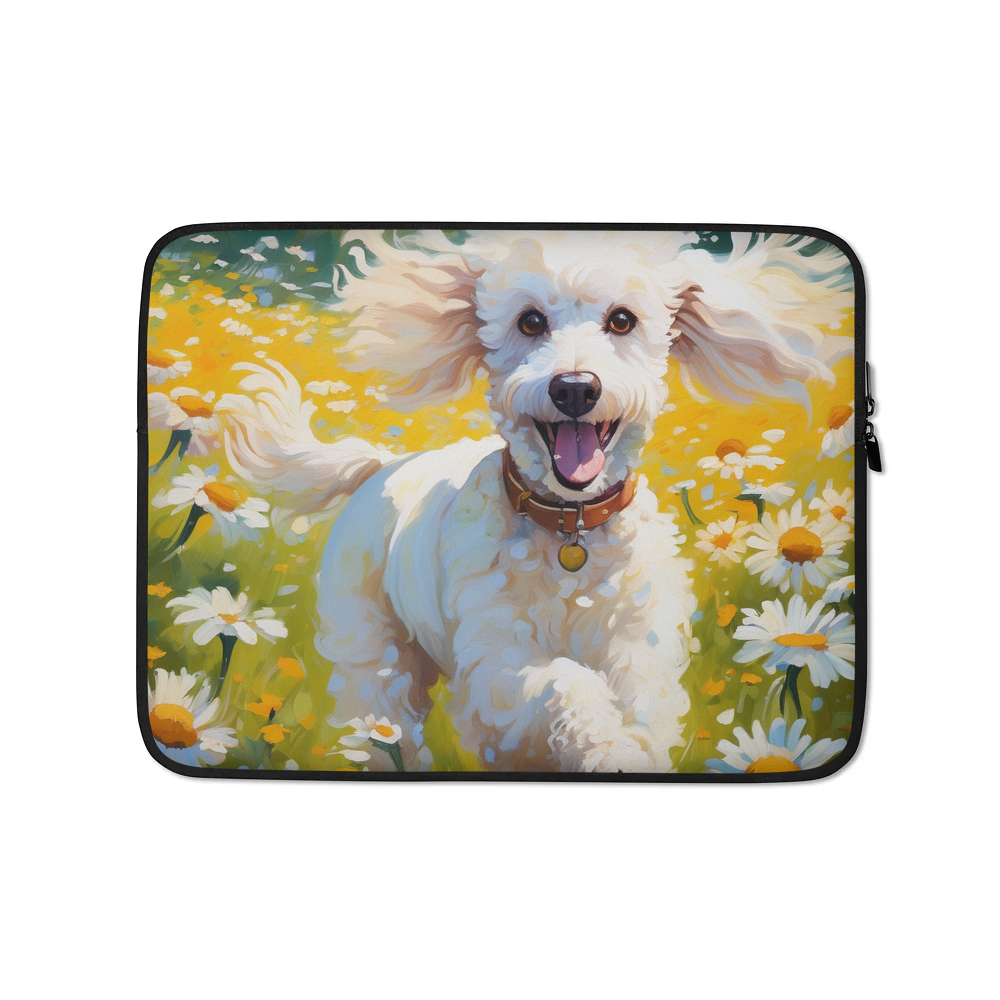 PugMug Custom White Poodle Laptop Sleeve