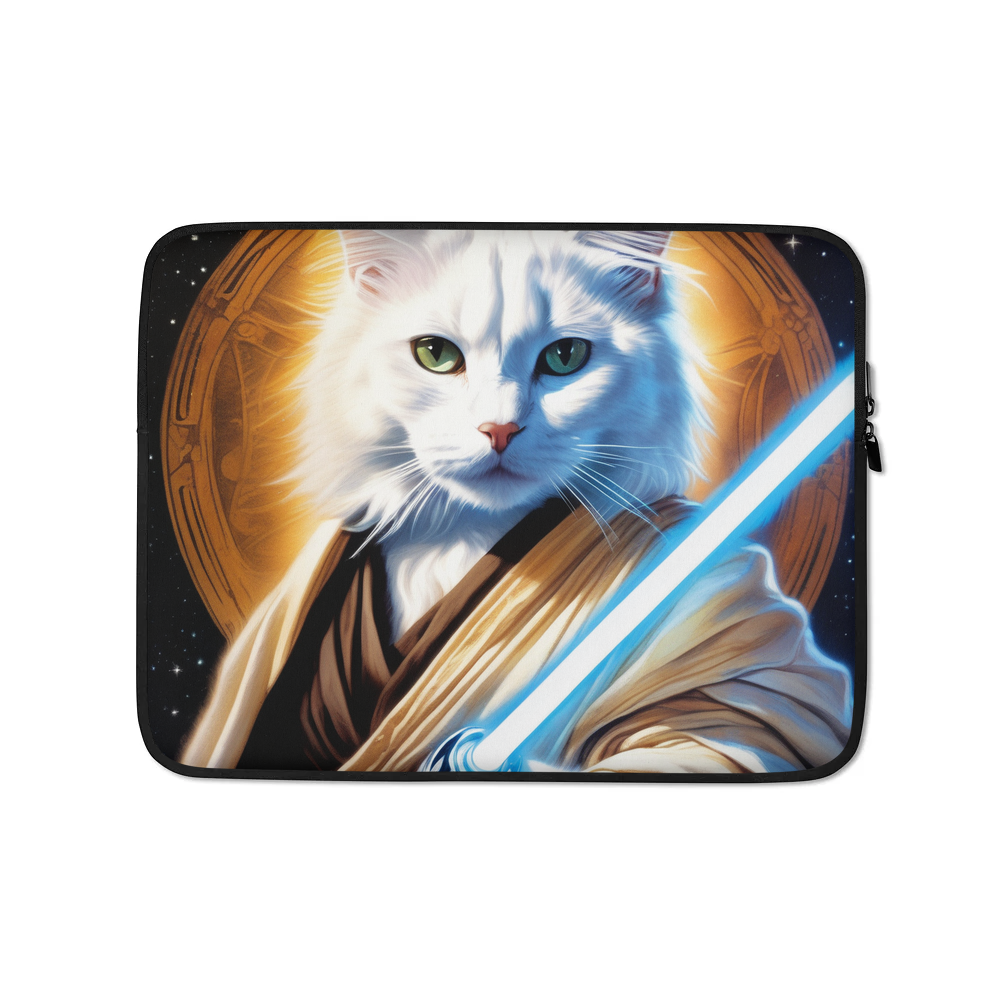 PugMug Custom White Companion Cat Laptop Sleeve