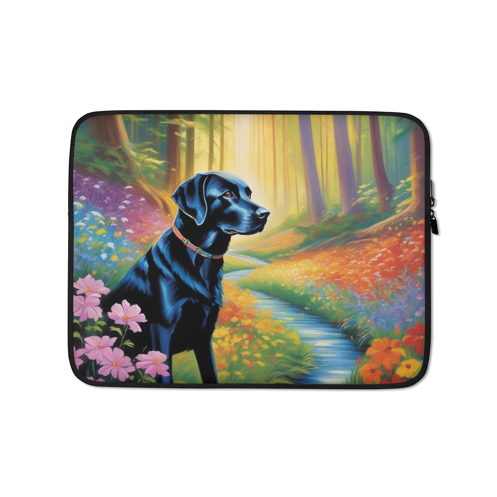 PugMug Custom Black Labrador Retriever Laptop Sleeve