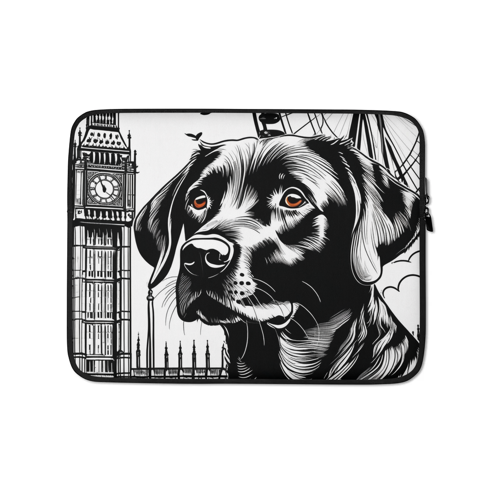PugMug Custom Black Labrador Retriever Laptop Sleeve