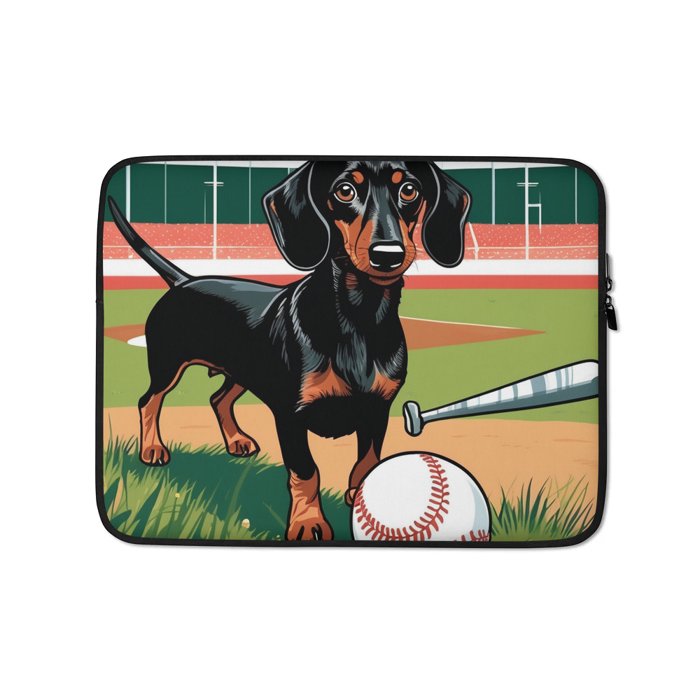 PugMug Custom Black Dachshund Laptop Sleeve