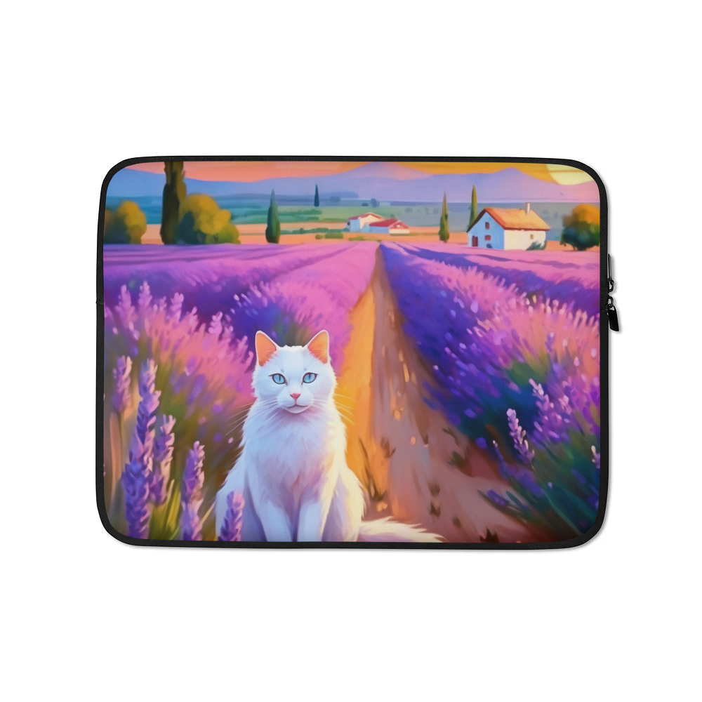 PugMug Custom White Companion Cat Laptop Sleeve