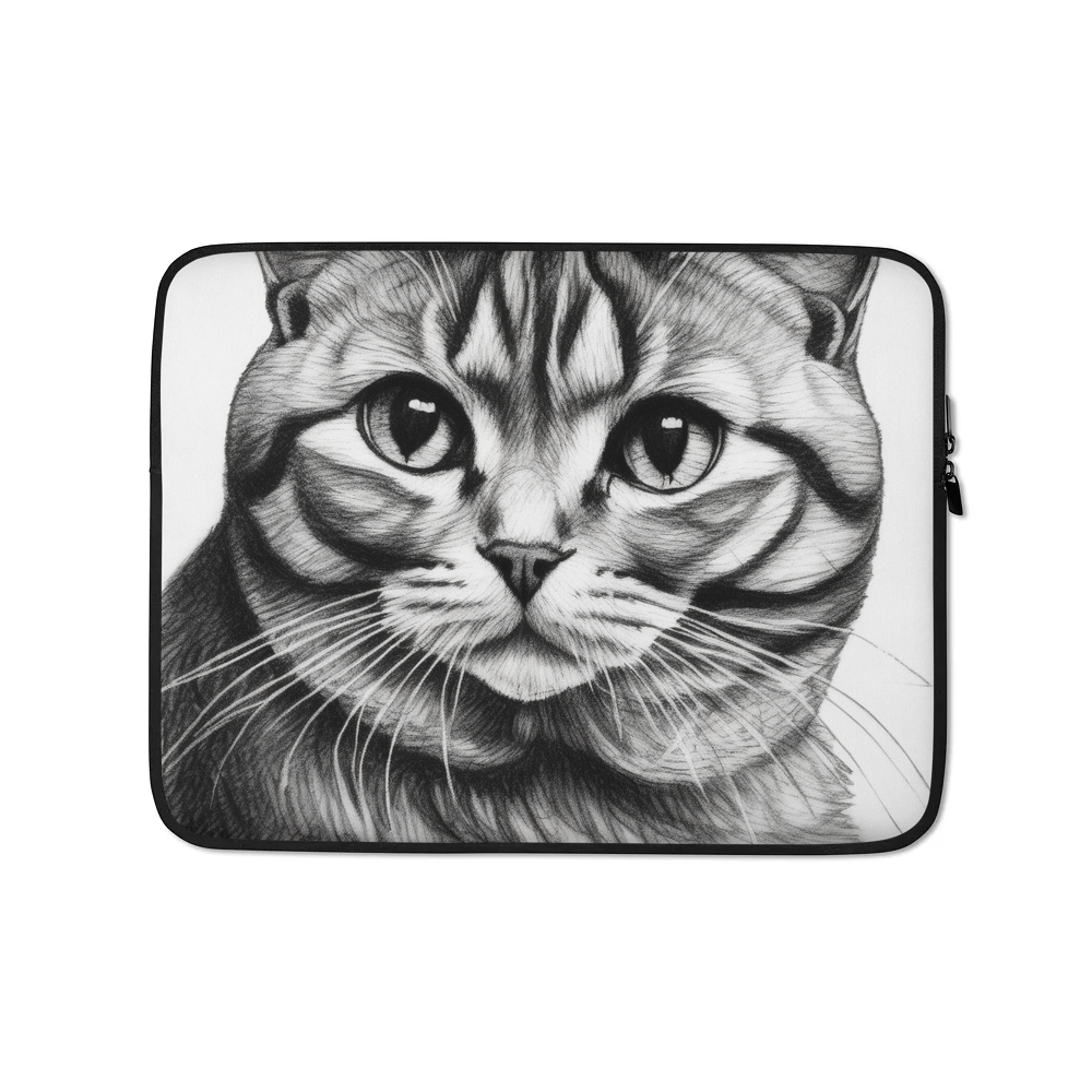 PugMug Custom Tabby Scottish Fold Cat Laptop Sleeve