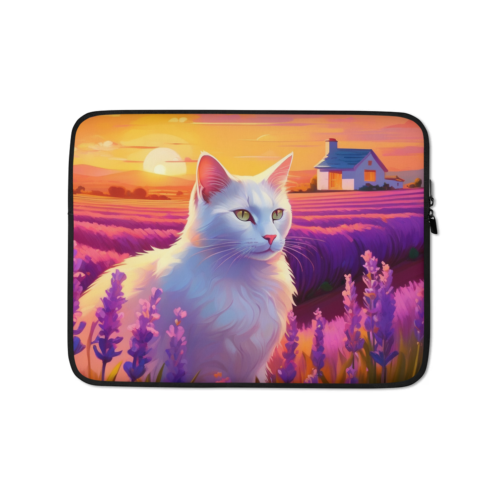 PugMug Custom White Companion Cat Laptop Sleeve
