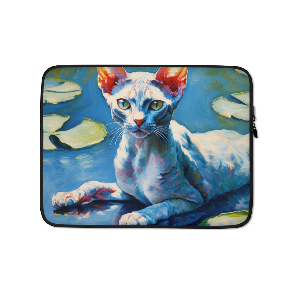 PugMug Custom Tabby Devon Rex Cat Laptop Sleeve